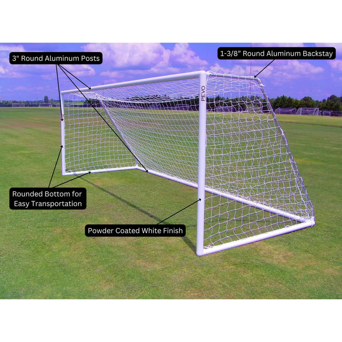 PEVO Park Series Soccer Goal - 6.5x12