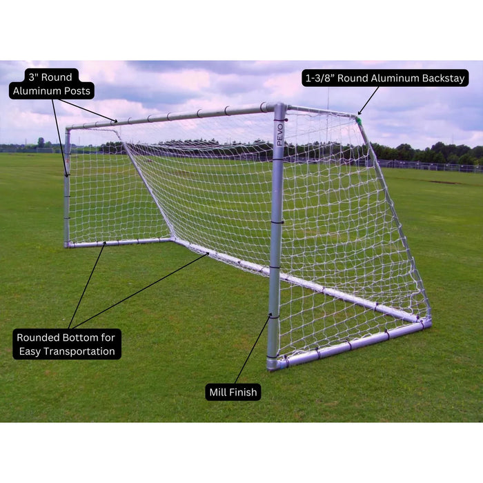 PEVO Economy Series Soccer Goal - 6.5x12 - SGM-6x12E