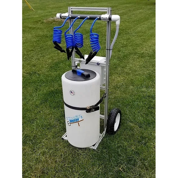 Wheelin Water Lil' Squirt Hydration Cart 10 Gallon, 4 Hoses