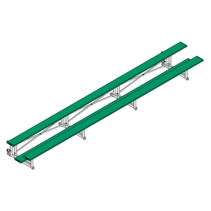 Jaypro Bleacher (2 Row - Single Foot Plank) - Tip & Roll (Powder Coated)