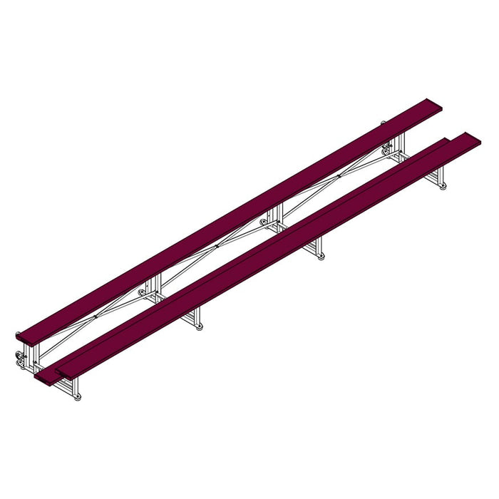 Jaypro Bleacher (2 Row - Single Foot Plank) - Tip & Roll (Powder Coated)