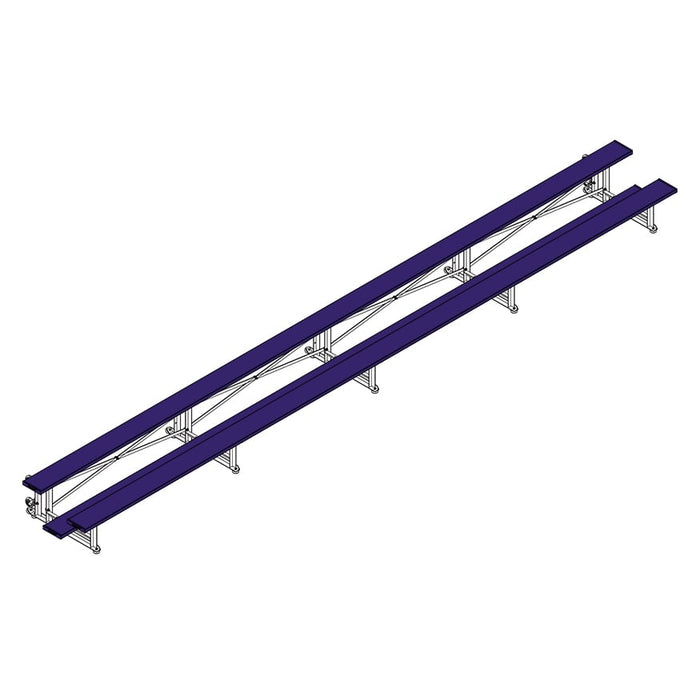 Jaypro Bleacher (2 Row - Single Foot Plank) - Tip & Roll (Powder Coated)