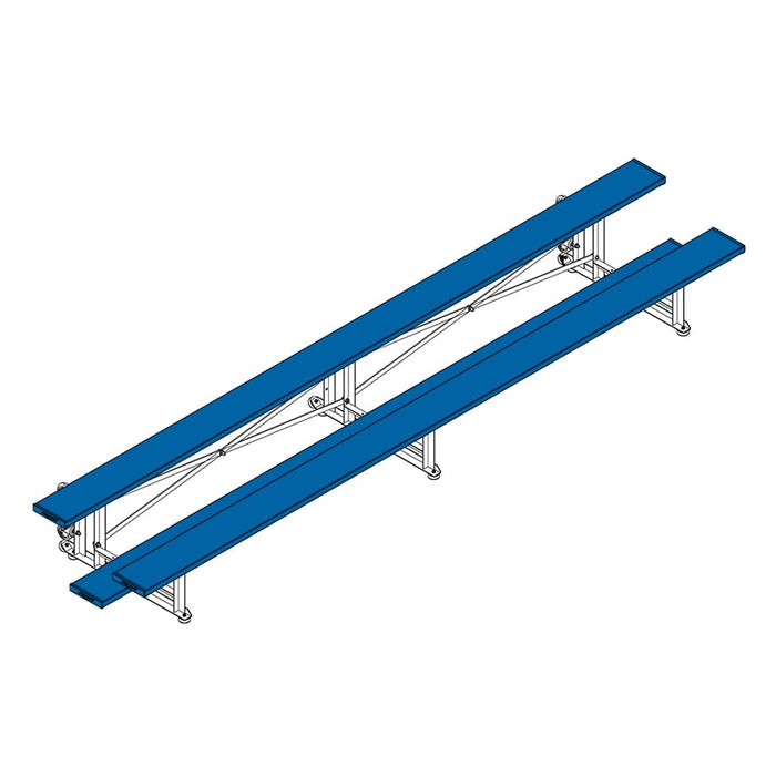 Jaypro Bleacher (2 Row - Single Foot Plank) - Tip & Roll (Powder Coated)