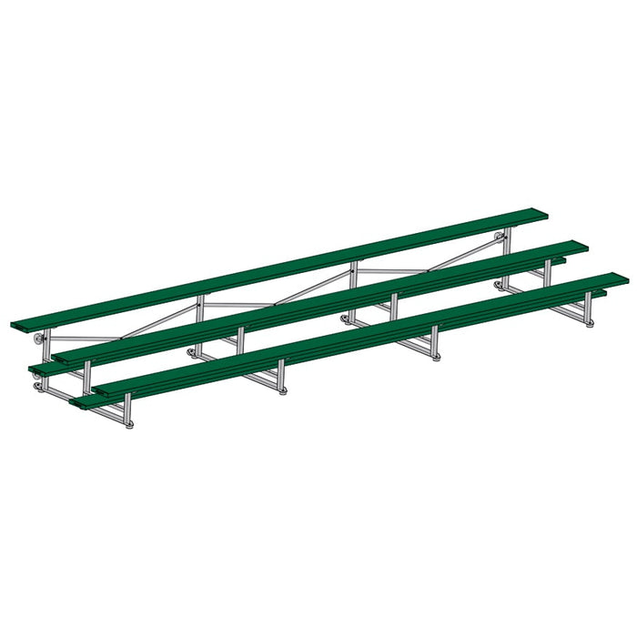 Jaypro Bleacher (3 Row - Single Foot Plank) - Tip & Roll (Powder Coated)