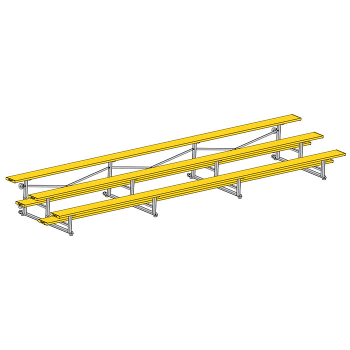 Jaypro Bleacher (3 Row - Single Foot Plank) - Tip & Roll (Powder Coated)