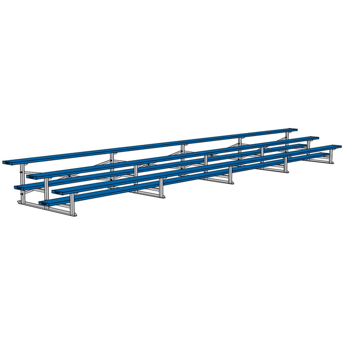 Jaypro Bleacher (3 Row - Single Foot Plank) - All Aluminum (Powder Coated)