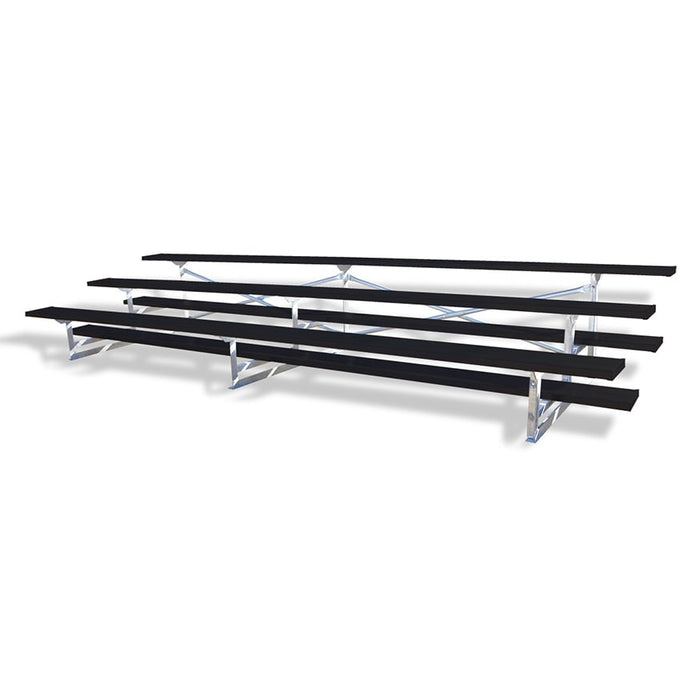 Jaypro Bleacher - 15 ft. (3 Row - Single Foot Plank) - Standard, Outdoor