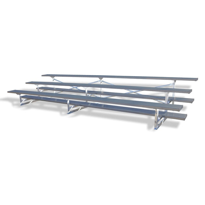 Jaypro Bleacher (3 Row - Single Foot Plank) - All Aluminum (Powder Coated)