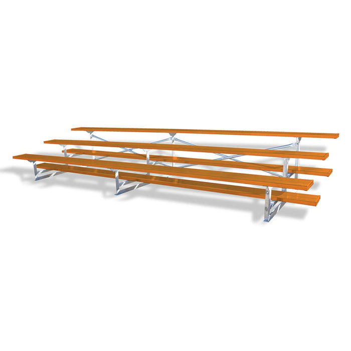 Jaypro Bleacher (3 Row - Single Foot Plank) - All Aluminum (Powder Coated)