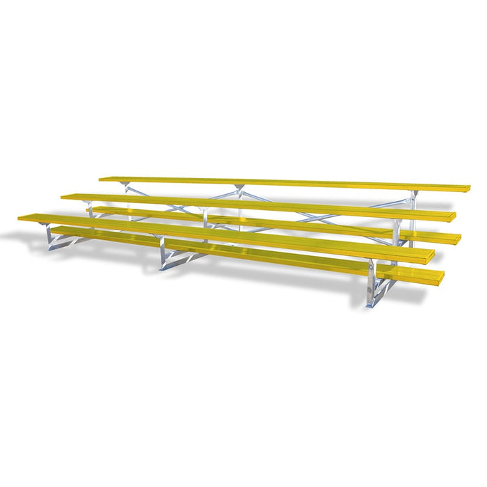 Jaypro Bleacher - 15 ft. (3 Row - Single Foot Plank) - Standard, Outdoor