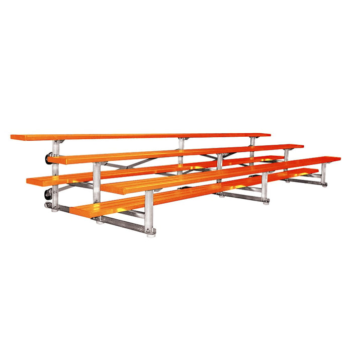 Jaypro Bleacher (3 Row - Single Foot Plank) - Tip & Roll (Powder Coated)