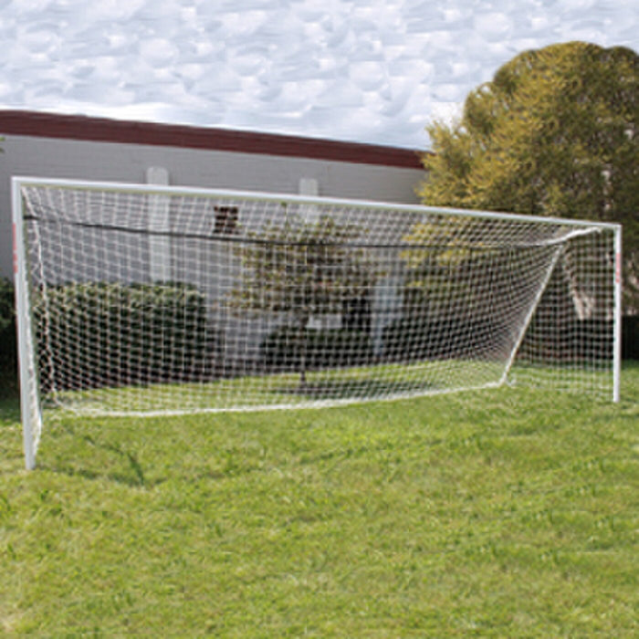 Trigon 3" Sports Soccer Goal Portable/ Round Powder Coated White with Net