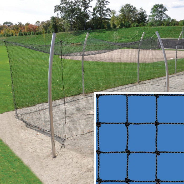 Jaypro Batting Tunnel Net - Pro Climatized - #42 High Abrasion-Resistant - 2mm Twisted Poly Fiber - 1-3/4 in. Square Mesh