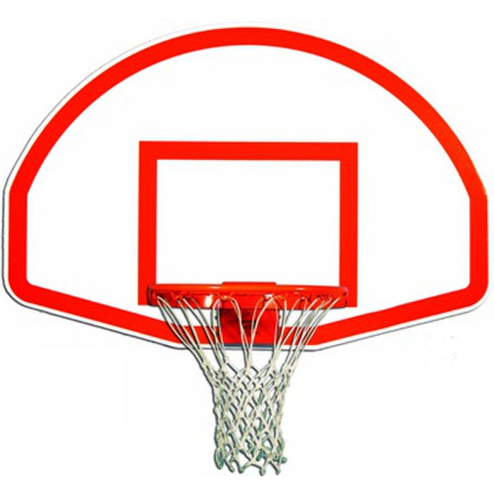 Trigon Fan-Shape Aluminum Backboard w/ Target & Border