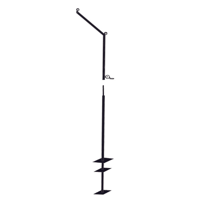 Trigon Cantilever Batting Cage Pole with Winch and Ground Sleeve