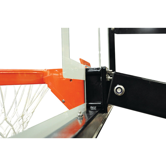 Jaypro Basketball System - Titan Adjustable Series Tempered Glass Backboard, Playground Goal, and Edge/Protector Padding