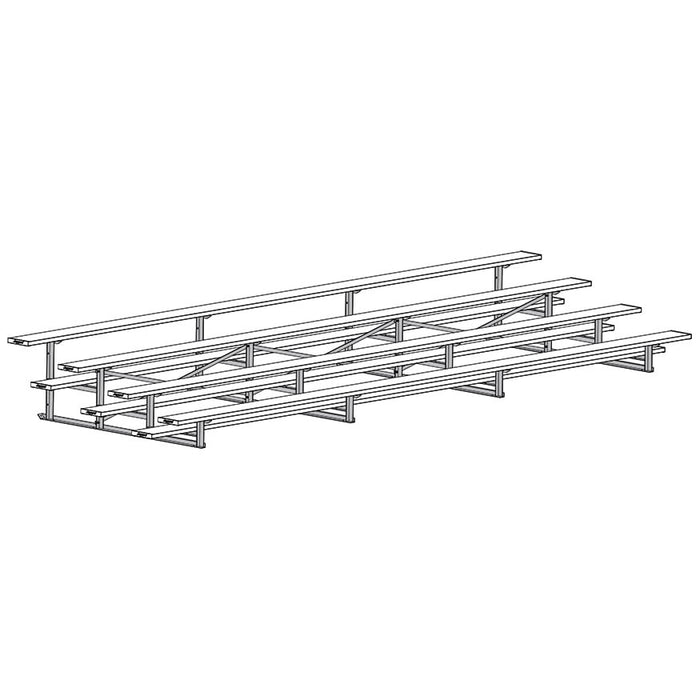 Jaypro Bleacher (4 Row - Single Foot Plank) - Standard, Outdoor