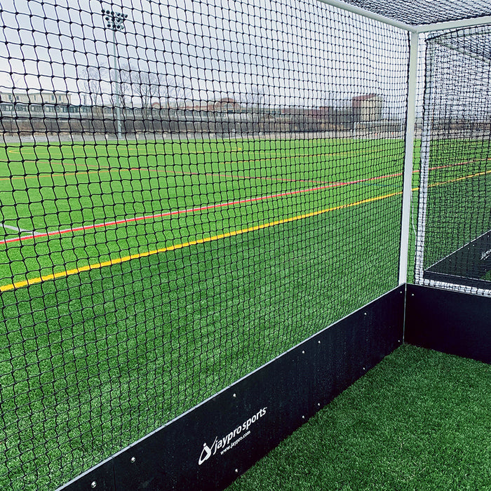 Jaypro Field Hockey Goal (2 in. x 2 in. Square Aluminum with Bottom Boards) - Official (7 ft.H x 12 ft.W x 4 ft.D) - NFHS, NCAA, FIH Compliant