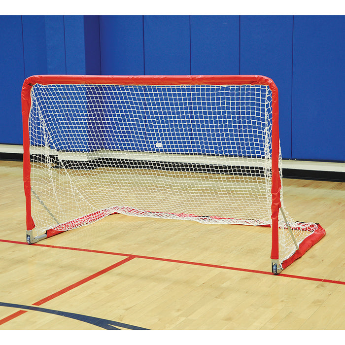 Jaypro Folding Multi-Purpose Goal (4 ft.H x 6 ft.W) (1- Red, 1-Blue)