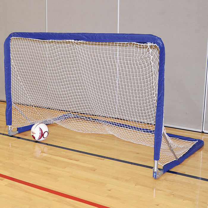 Jaypro Folding Multi-Purpose Goal (4 ft.H x 6 ft.W) (1- Red, 1-Blue)