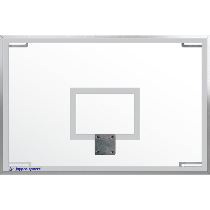 Jaypro Backboard - Tempered Glass - Rectangular (72 in.W x 48 in.H) (Indoor)