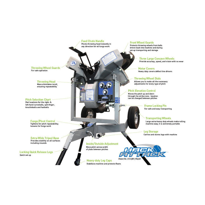 Sports Attack Hack Attack Softball Pitching Machine, 90V