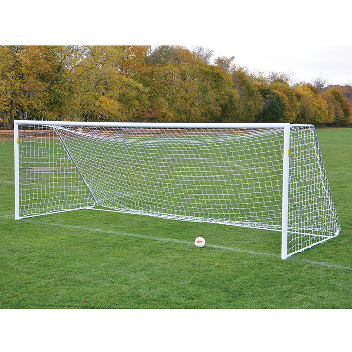 Jaypro Soccer Goals - Classic Official Round Goal (8 ft.H x 24 ft.W x 4 ft.B x 10 ft.D) - NFHS, NCAA, FIFA Compliant