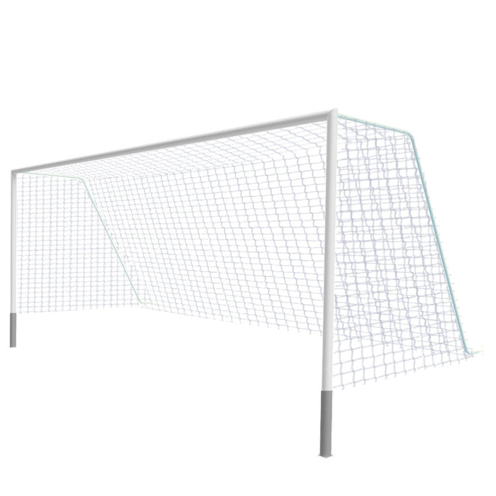 Jaypro Soccer Goals - Classic Official Round Goal - Semi-Permanent with Standard Backstays (8 ft.H x 24 ft.W x 4 ft.B x 10 ft.D) - NFHS, NCAA, FIFA Compliant