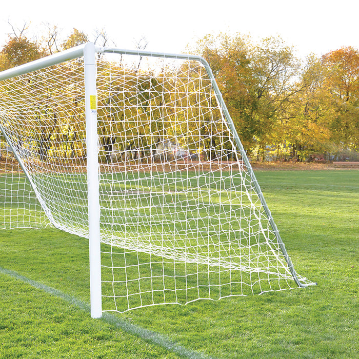 Jaypro Soccer Goals - Classic Official Round Goal - Semi-Permanent with Standard Backstays (8 ft.H x 24 ft.W x 4 ft.B x 10 ft.D) - NFHS, NCAA, FIFA Compliant