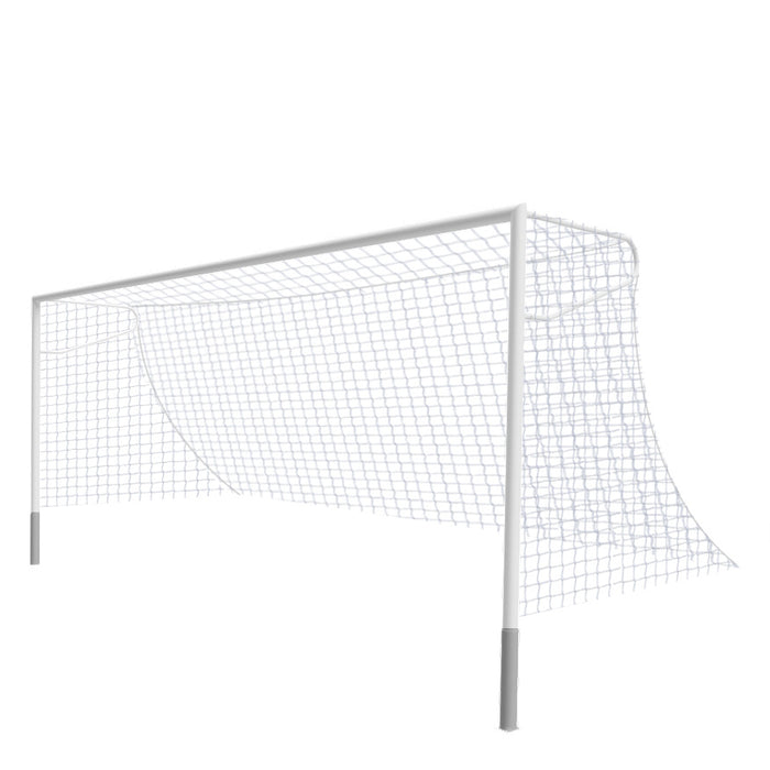 Jaypro Soccer Goals - Classic Official Round Goal - Semi-Permanent with European Backstays (8 ft.H x 24 ft.W x 4 ft.B x 10 ft.D) - NFHS, NCAA, FIFA Compliant