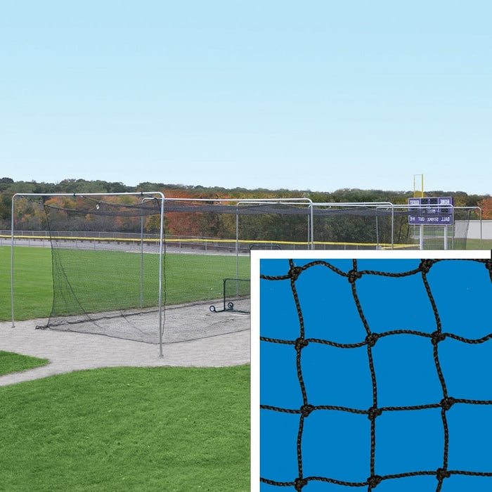 Jaypro Batting Tunnel Net - #24 - 2mm Poly Fiber Net - 1-3/4 in. Square Mesh (70 ft.L x 12 ft.W x 12 ft.H)