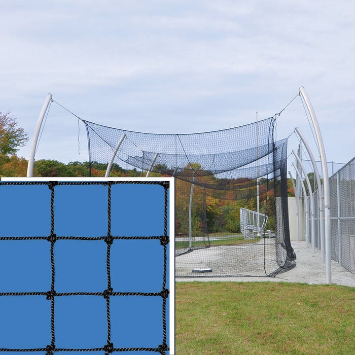 Jaypro Batting Tunnel Net - Pro Climatized - #42 High Abrasion-Resistant - 2mm Twisted Poly Fiber - 1-3/4 in. Square Mesh