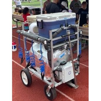 Wheelin Water Team Trainer Water 35 Gallon, 8 Hose Hydration Cart